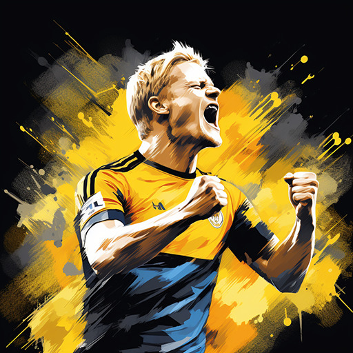 Player celebrating a goal